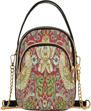 Quilted Crossbody Bags for Women,William Morris Women's Crossbody Handbags Small Travel Purses Phone Bag