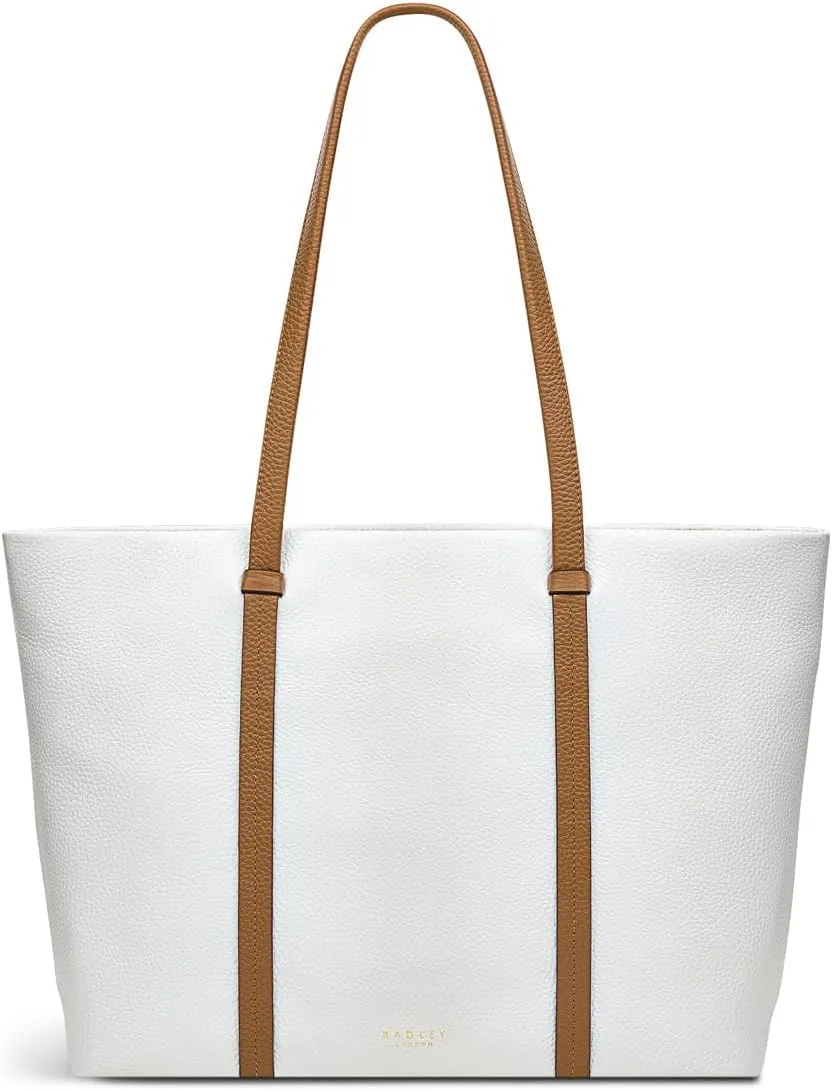 RADLEY London Farringdon Women’s Medium Leather Tote Bag, Bright White