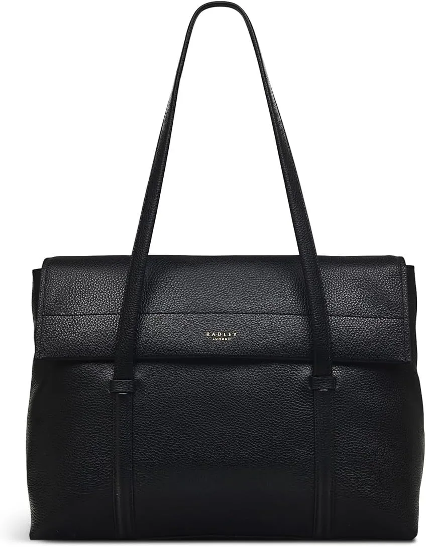 RADLEY London Rivington Women’s Medium Leather Flapover Workbag, Black