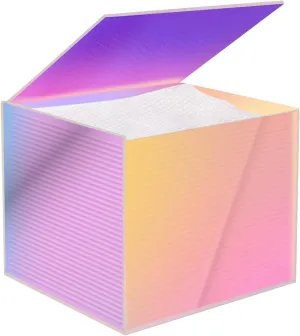Rainbow Disposable Facial Towels Face Towel Holder Compatible with Clean Skin Club Towels, Acrylic Storage Organizer Containers , Bathroom Countertop Dispenser for Skincare & Beauty Essentials