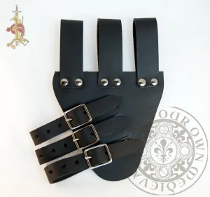 Rapier Sword Scabbard / Frog with Buckles Black