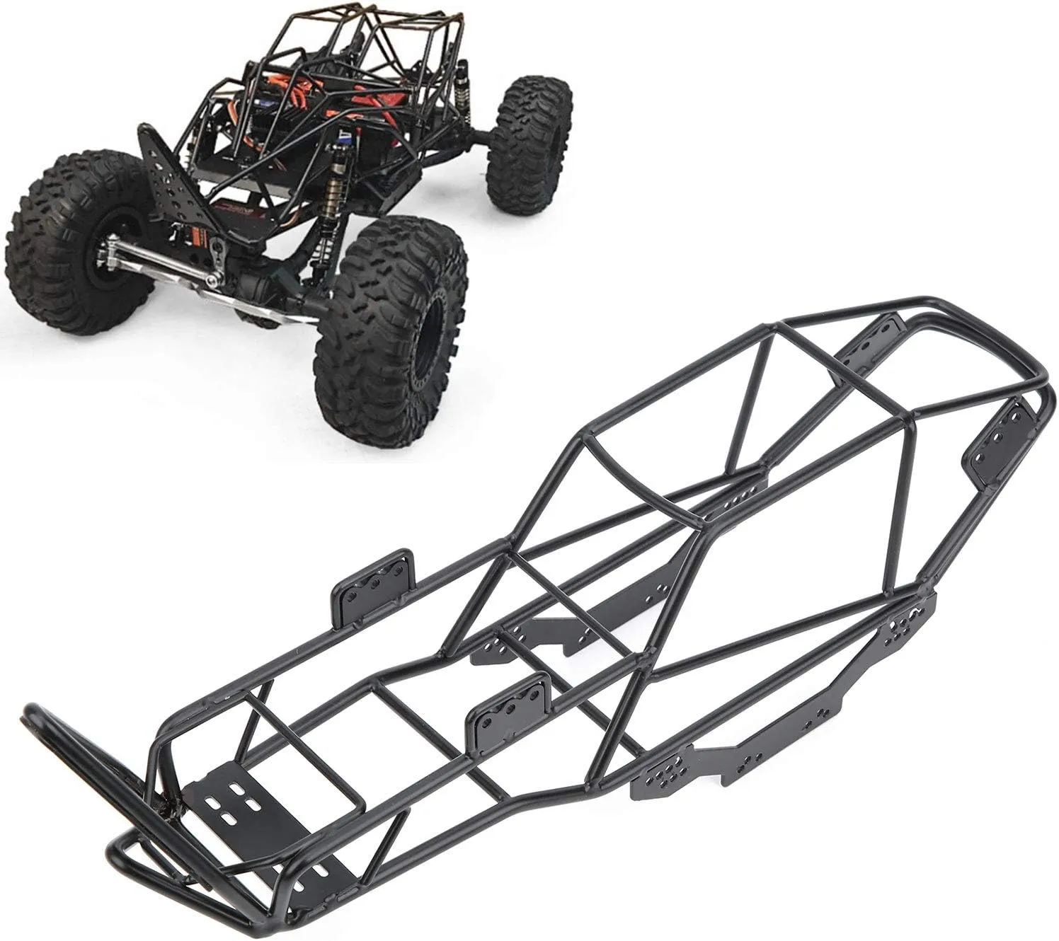 RC Car Roll Cage, Metal Roll Cage Full Tube Frame Body Chassis RC Crawler Car Roll Cage for Axial SCX10 1/10 RC Crawler Truck Parts