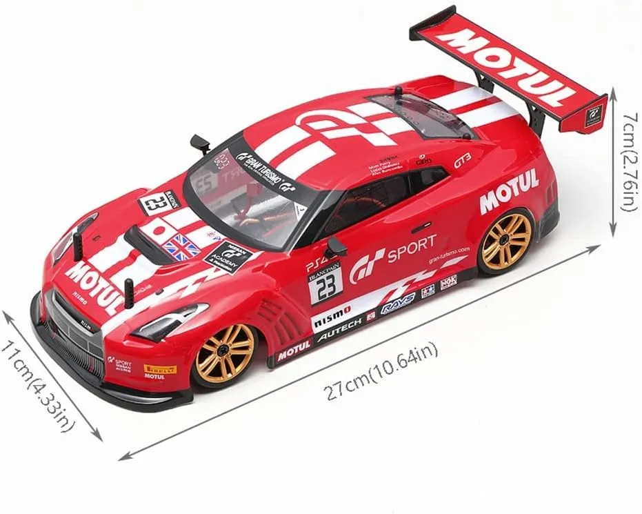 RC Drift Car, 1:18 Remote Control Car 4WD Drift RC Cars Vehicle with LED Light 50km/h High Speed Racing RC Drifting Car RTR Gifts Toy for Boys Kids