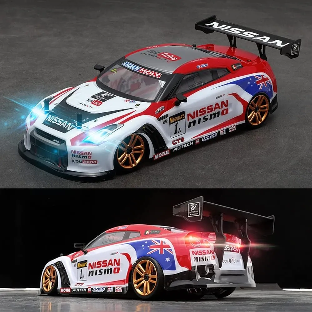 RC Drift Car, 1:18 Remote Control Car 4WD Drift RC Cars Vehicle with LED Light 50km/h High Speed Racing RC Drifting Car RTR Gifts Toy for Boys Kids