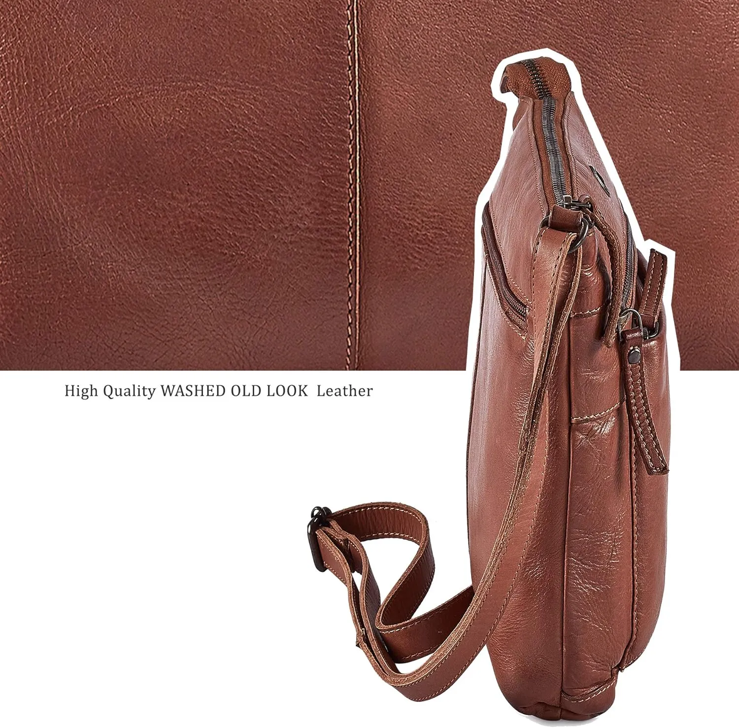 Real Leather Purse for Women Crossbody Bag Travel Shoulder Handbag Small Vintage Pocketbook
