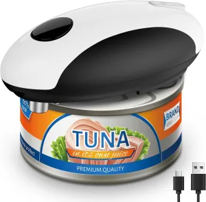 Rechargeable Electric Can Opener – One-Touch Automatic Operation, Magnetic Lid Holder & Smooth Edge Cutting, Cordless & Easy to Use for Seniors, Works with All Standard Cans