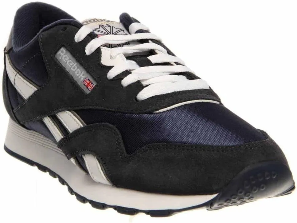 Reebok Men's Classic Nylon Sneaker, Team Navy/Platinum2, 5