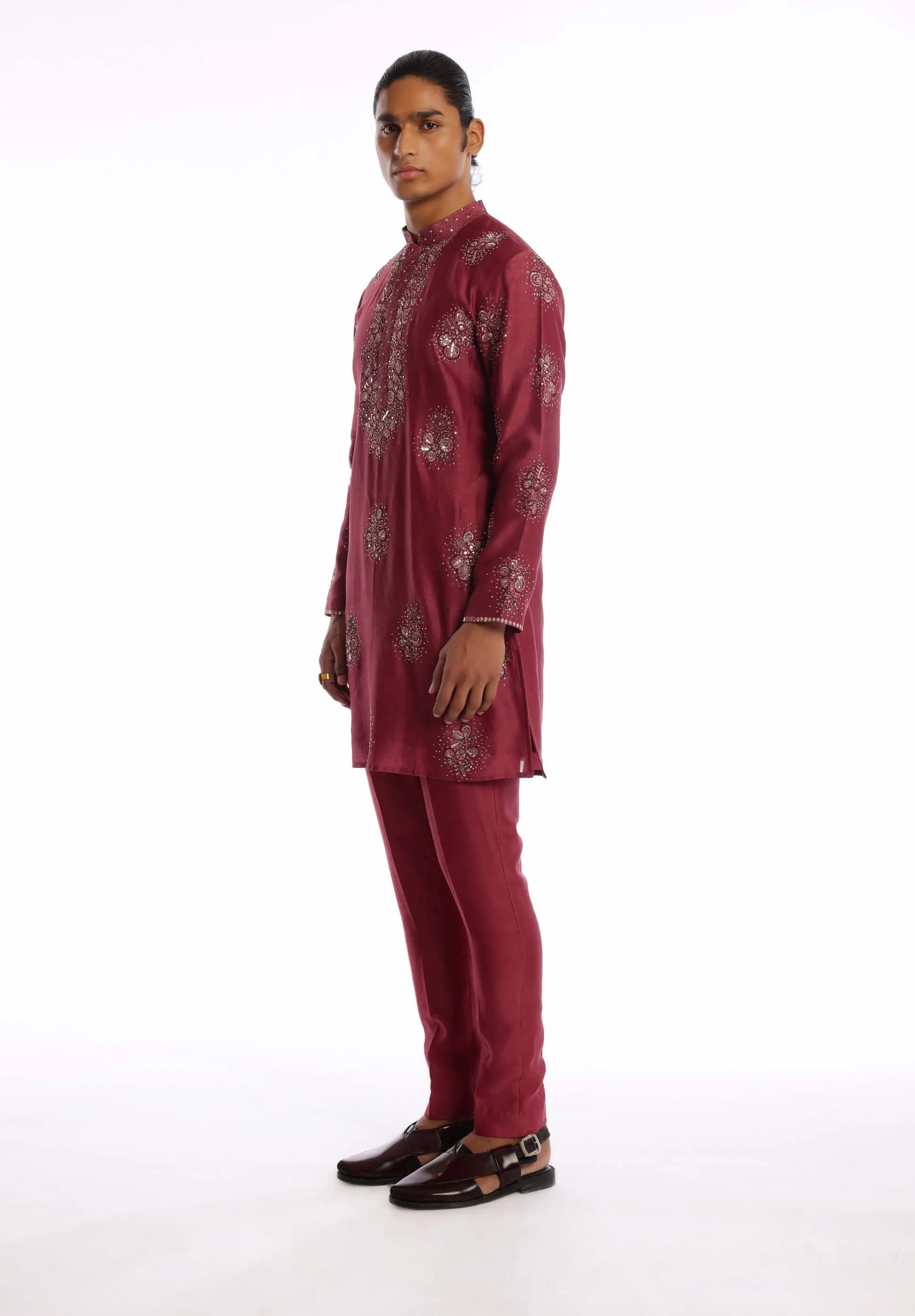 Regalia wine kurta and pants