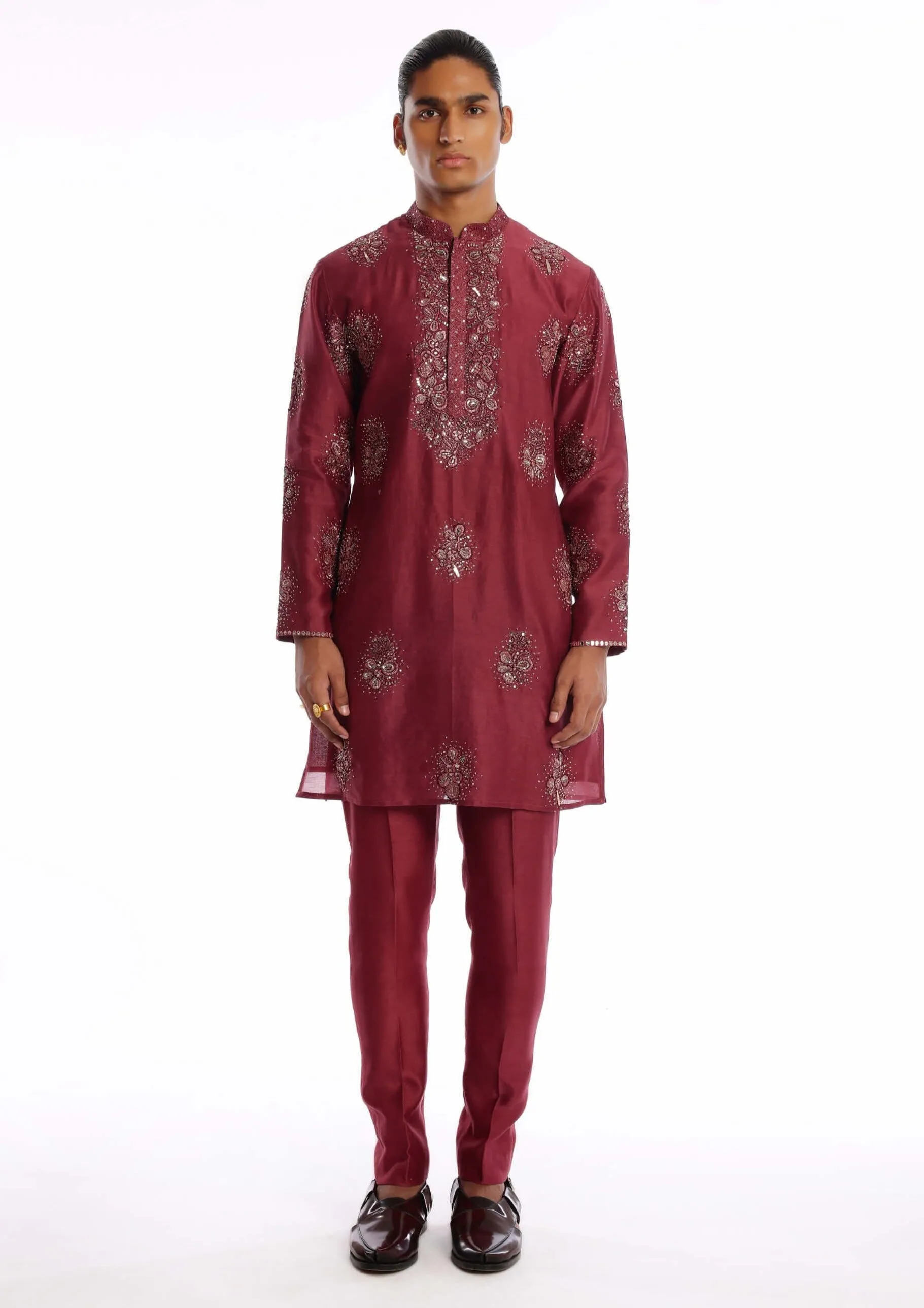 Regalia wine kurta and pants