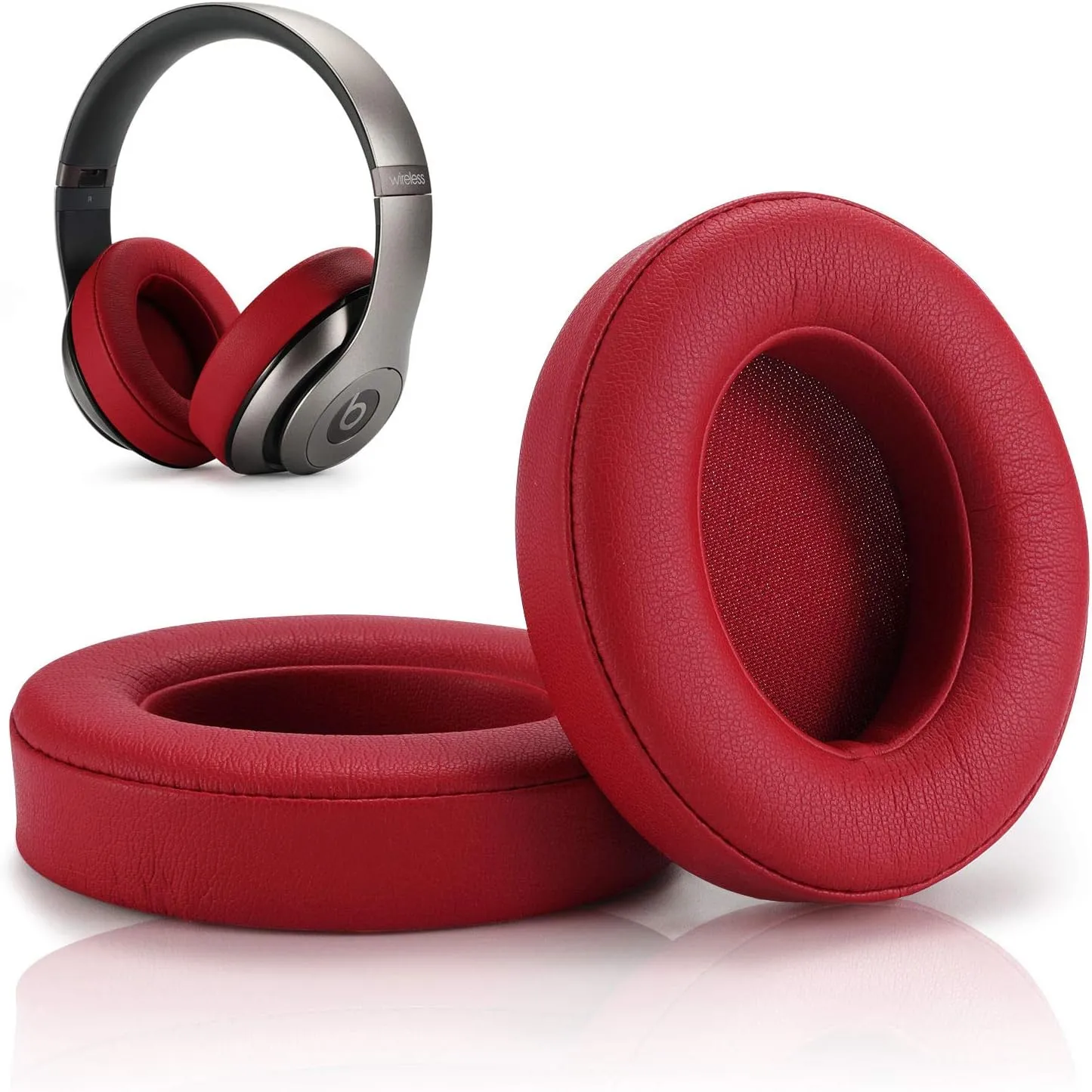 Replacement Earpad Cover,Cypher.V Ear Cushion Pads Compatible with Beats Studio 2.0 and Studio 3.0 Over Ear Headphones by Dr.DRE 1 Pair (Wine Red)