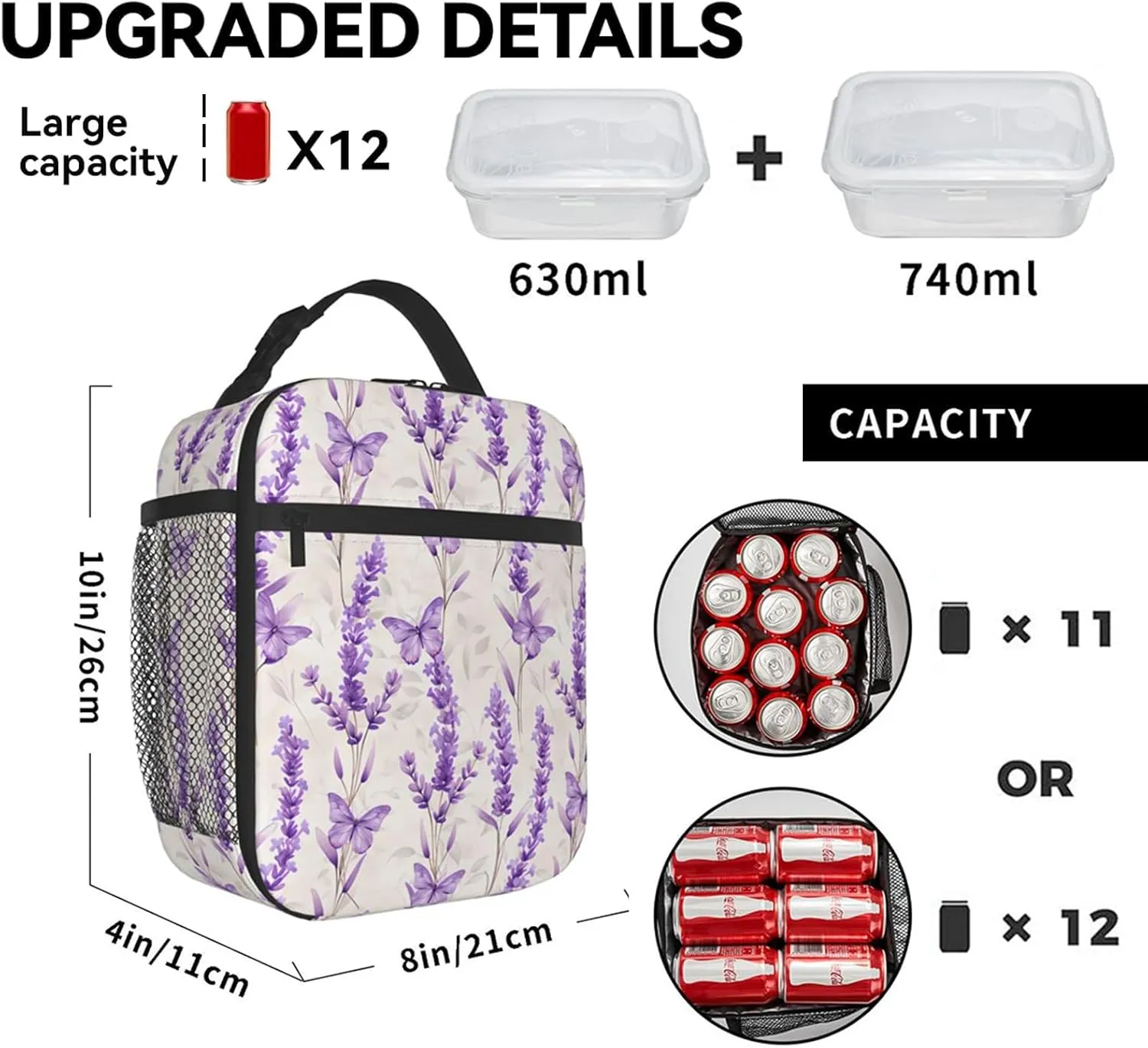 Reusable Basset Hound Lunch Box for Kids Girls Boys Women Adult, Insulated Cute Dog and Flower Lunch Bag,Polyester Cooler Handbags Case for School Picnic Work Travel Beach or Hiking