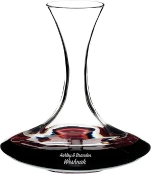 Riedel Personalized Ultra Decanter, Custom Engraved Crystal Wine Decanter for Red or White Wine, Home Bar Accessories and Gift for Wine Lovers