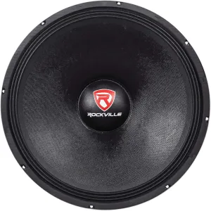 Rockville RVW1800P8 1800w 18" Raw DJ Subwoofer 8 Ohm Sub Woofer 107OZ Magnet, Black