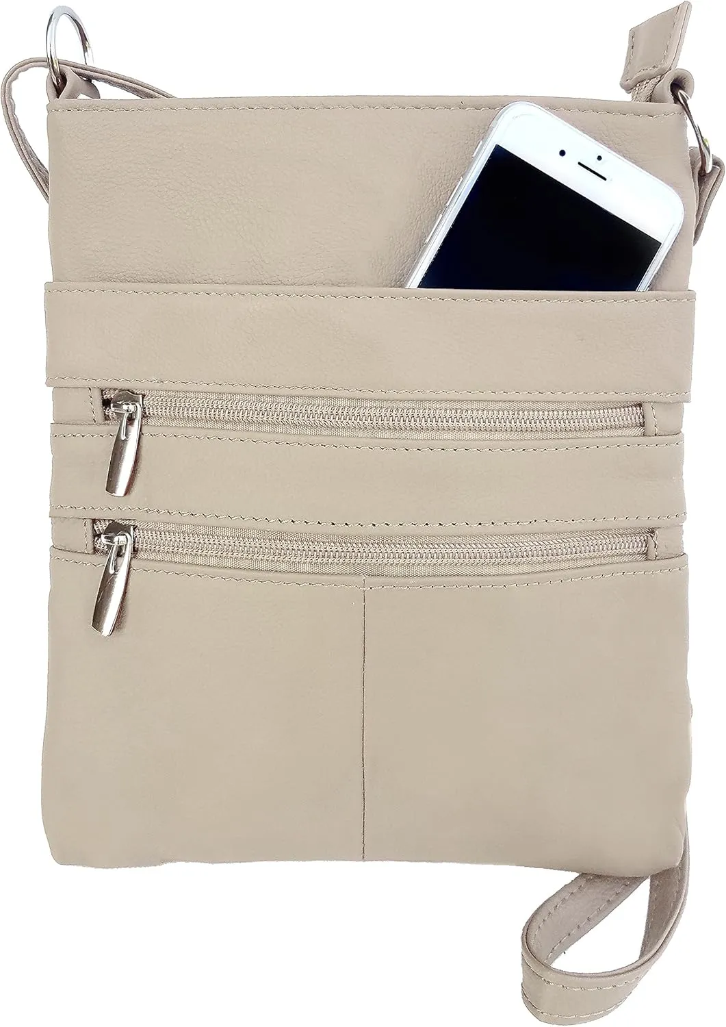 Roma Leathers Cross Body Purse - Premium Quality Leather - Designed in USA