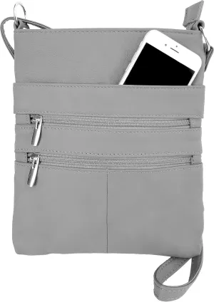 Roma Leathers Cross Body Purse - Premium Quality Leather - Designed in USA