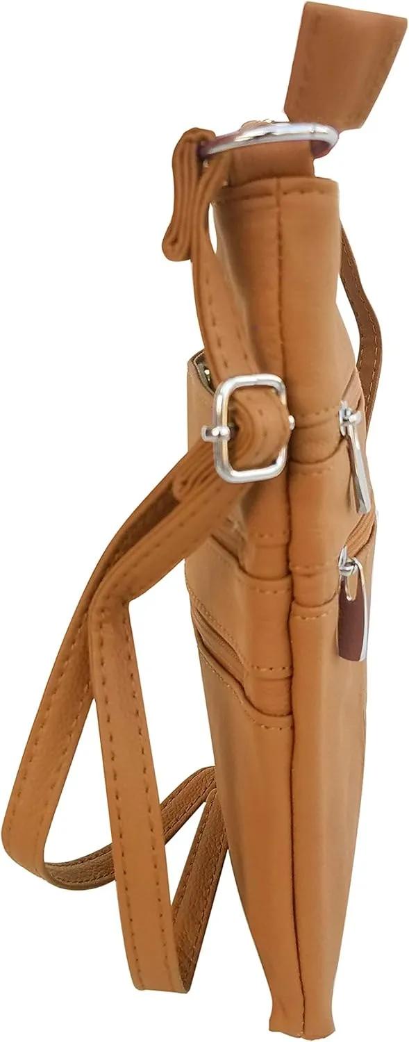 Roma Leathers Cross Body Purse - Premium Quality Leather - Designed in USA