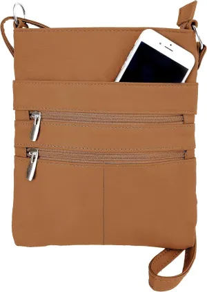 Roma Leathers Cross Body Purse - Premium Quality Leather - Designed in USA