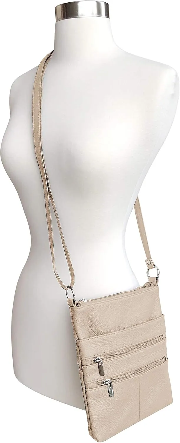 Roma Leathers Cross Body Purse - Premium Quality Leather - Designed in USA