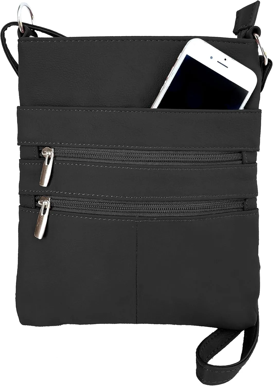 Roma Leathers Cross Body Purse - Premium Quality Leather - Designed in USA