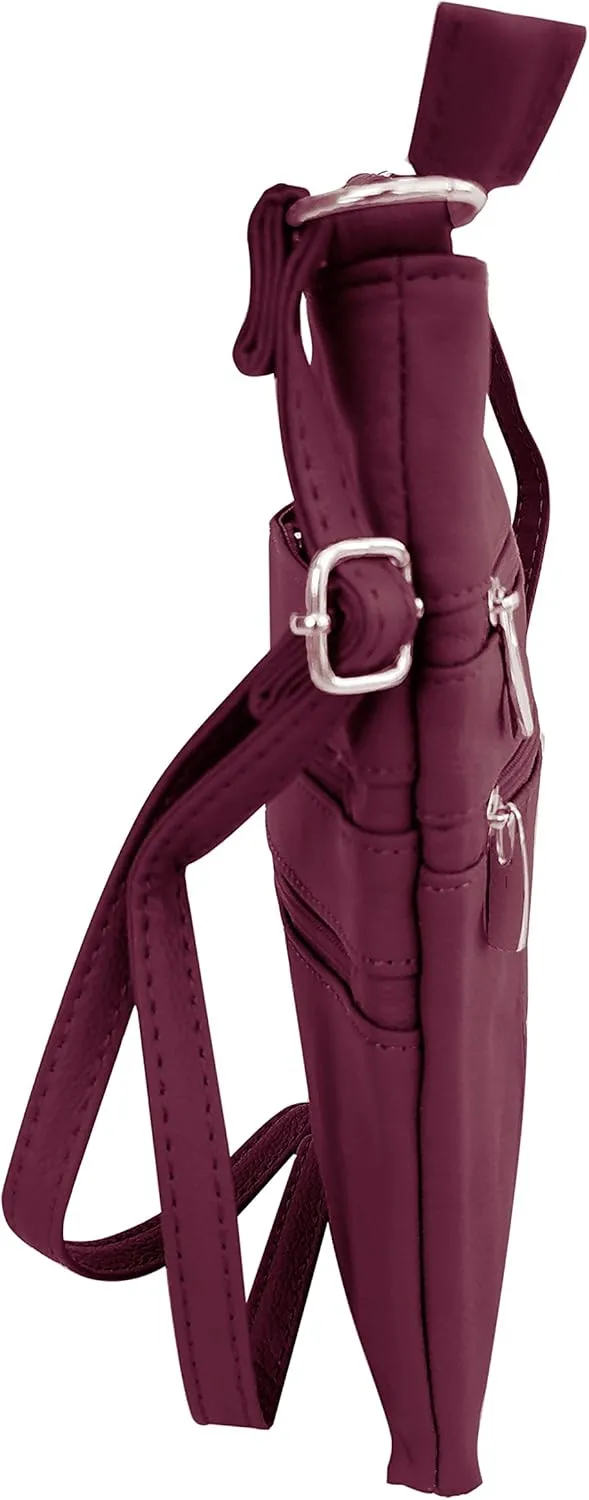 Roma Leathers Cross Body Purse - Premium Quality Leather - Designed in USA