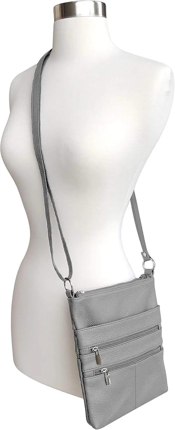 Roma Leathers Cross Body Purse - Premium Quality Leather - Designed in USA