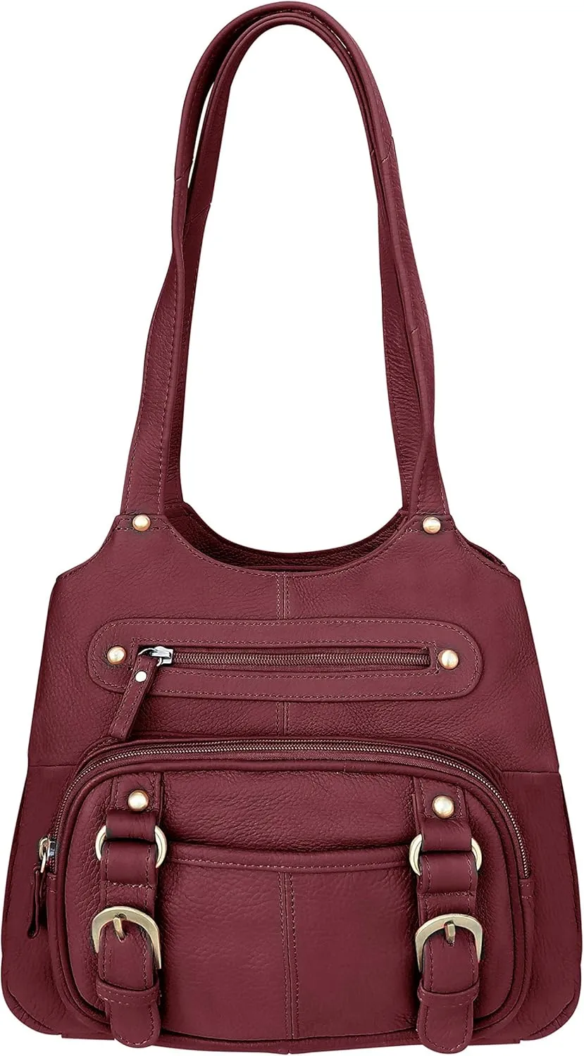 Roma Leathers Gun Concealment Purse - Wine