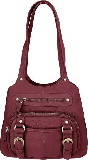 Roma Leathers Gun Concealment Purse - Wine