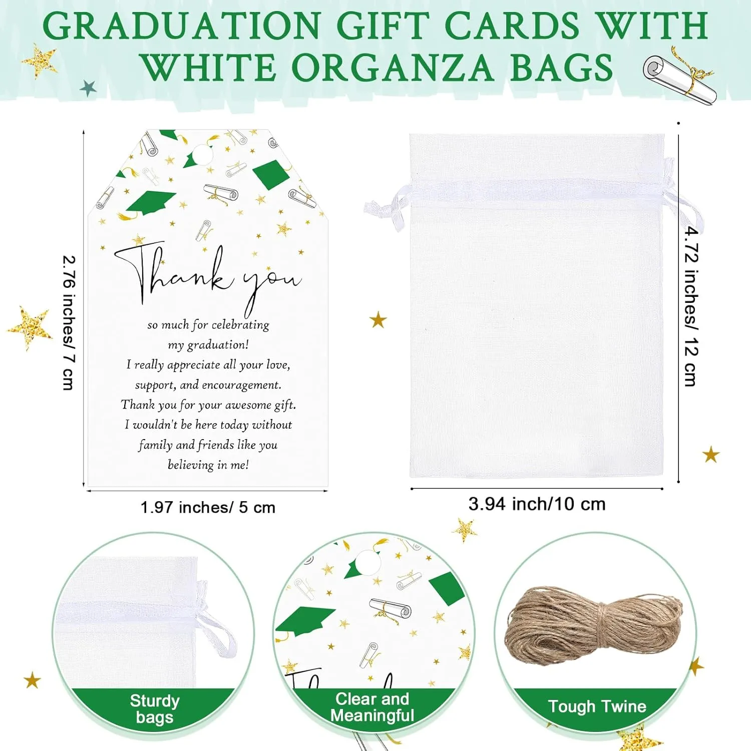 Roshtia 25 Set Graduation Gifts Party Favors Class of 2025 the Best Is Yet to Come Acrylic Shot Glasses with Thank You Cards and Organza Bags for High School College Grad Guests Return Gifts(Green)
