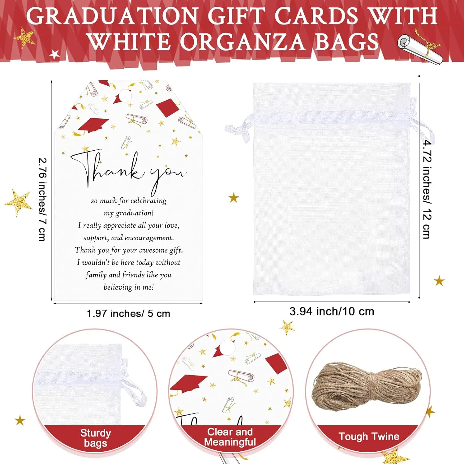 Roshtia 25 Set Graduation Gifts Party Favors Class of 2025 the Best Is Yet to Come Acrylic Shot Glasses with Thank You Cards and Organza Bags for High School College Grad Guests Return Gifts(Red)