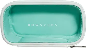 ROWNYEON Clear Makeup Bag,Leather Waterproof Cosmetic Bag,Travel Makeup Bag for Women,Portable Toiletry Bag Train Case with Zipper White(Small)