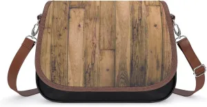 Rustic Barn Wooden Wood Planks Farmhouse Women's Shoulder Bag, Handbag, Crossbody Bag