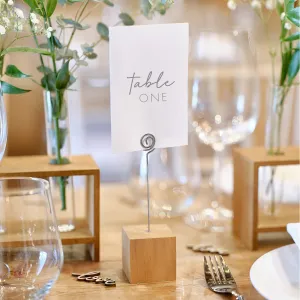 Rustic Romance Wooden Block Card Holders