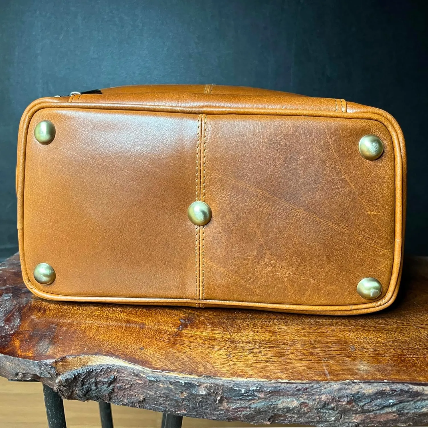 RusticTown Leather Toiletry Bag for Men - Travel Shaving Dopp Kit - Bathroom Shower Toiletries Organizer - Cosmetic Make up Bag for Women