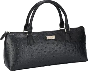 Sachi La Soir'ee Insulated Wine Purse Clutch (Black Ostrich)