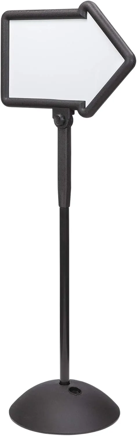 Safco Write Way Dry Erase Board Directional Arrow Sign, Dual-Sided and Magnetic for Indoor and Outdoor Use, 65"in Height, Black