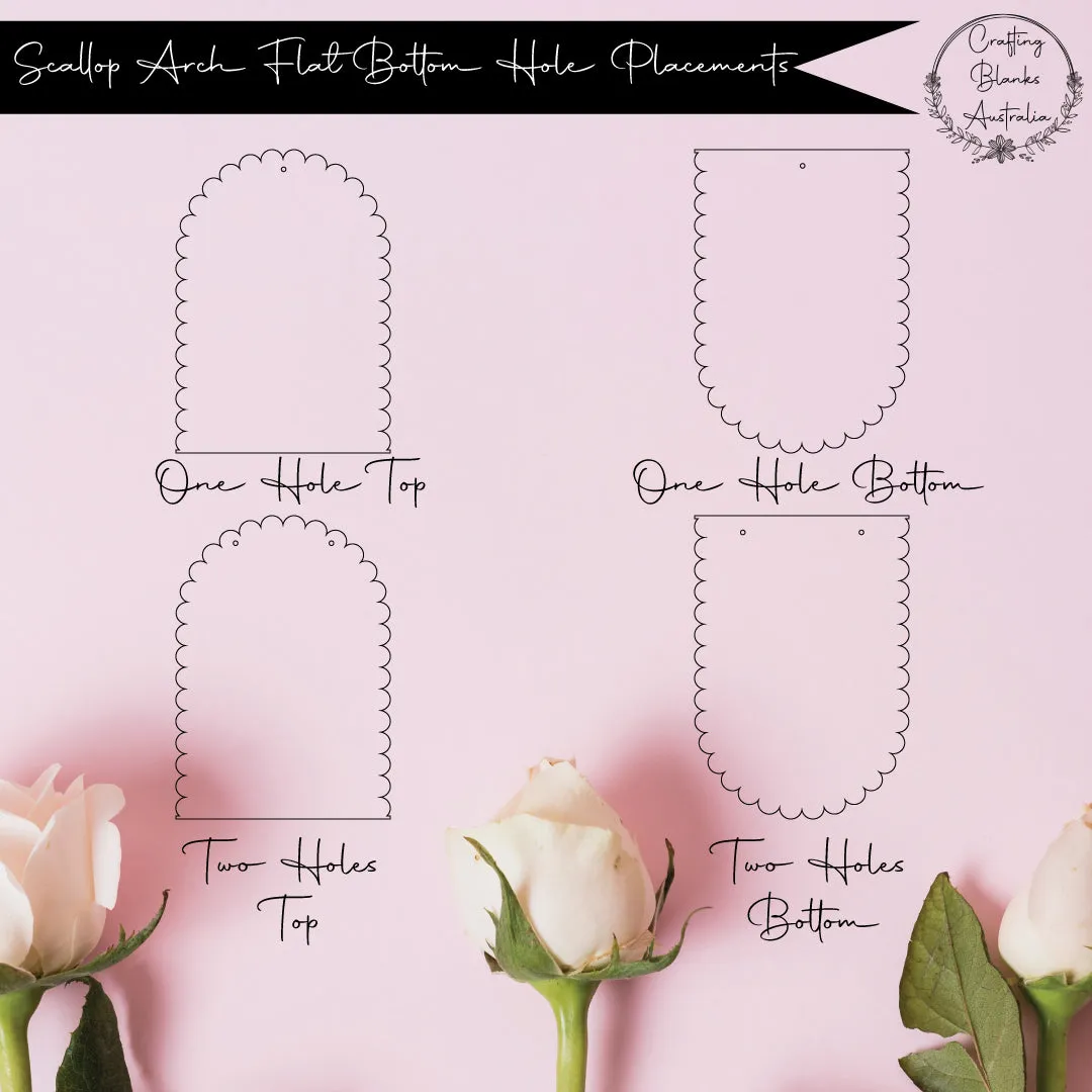 Scallop Arch Flat Bottom • Blank Shape • A7