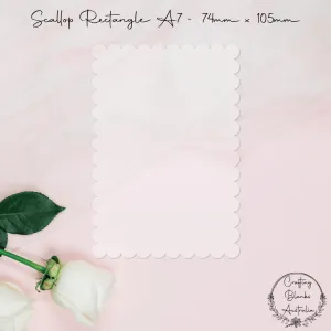 Scallop Rectangle • Blank Shape • A7