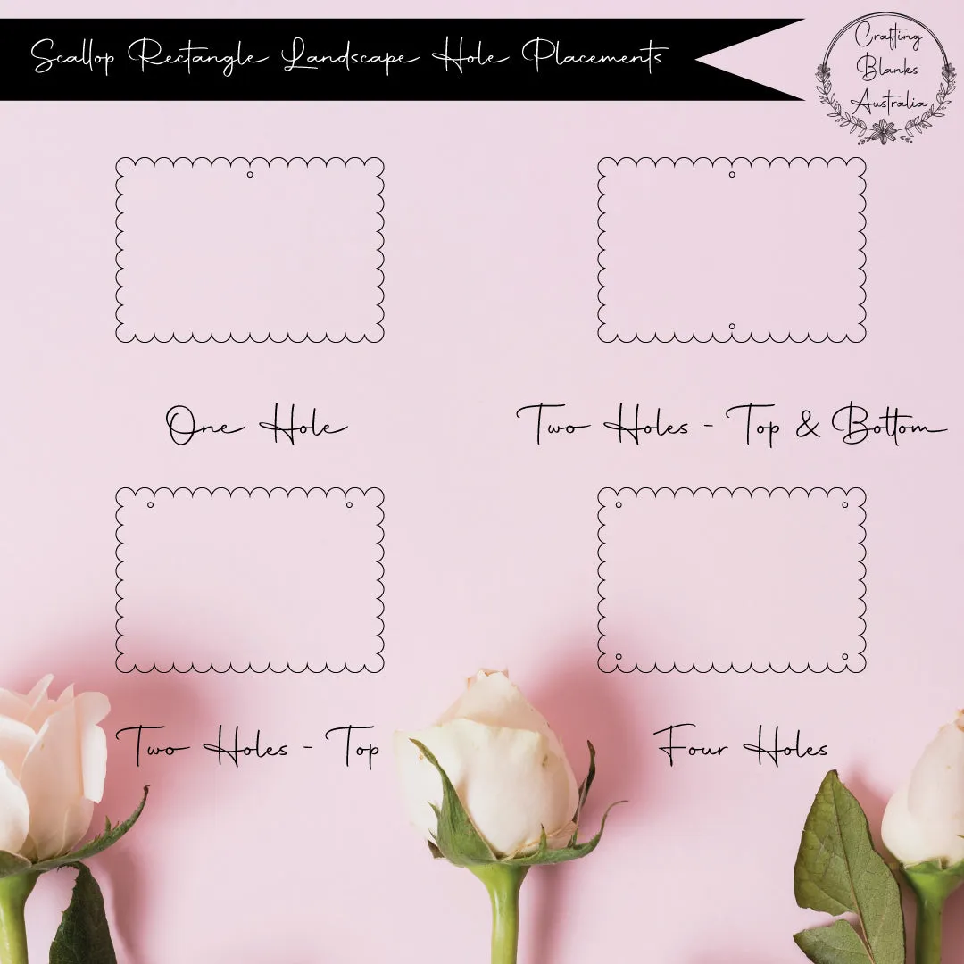 Scallop Rectangle • Blank Shape • A7