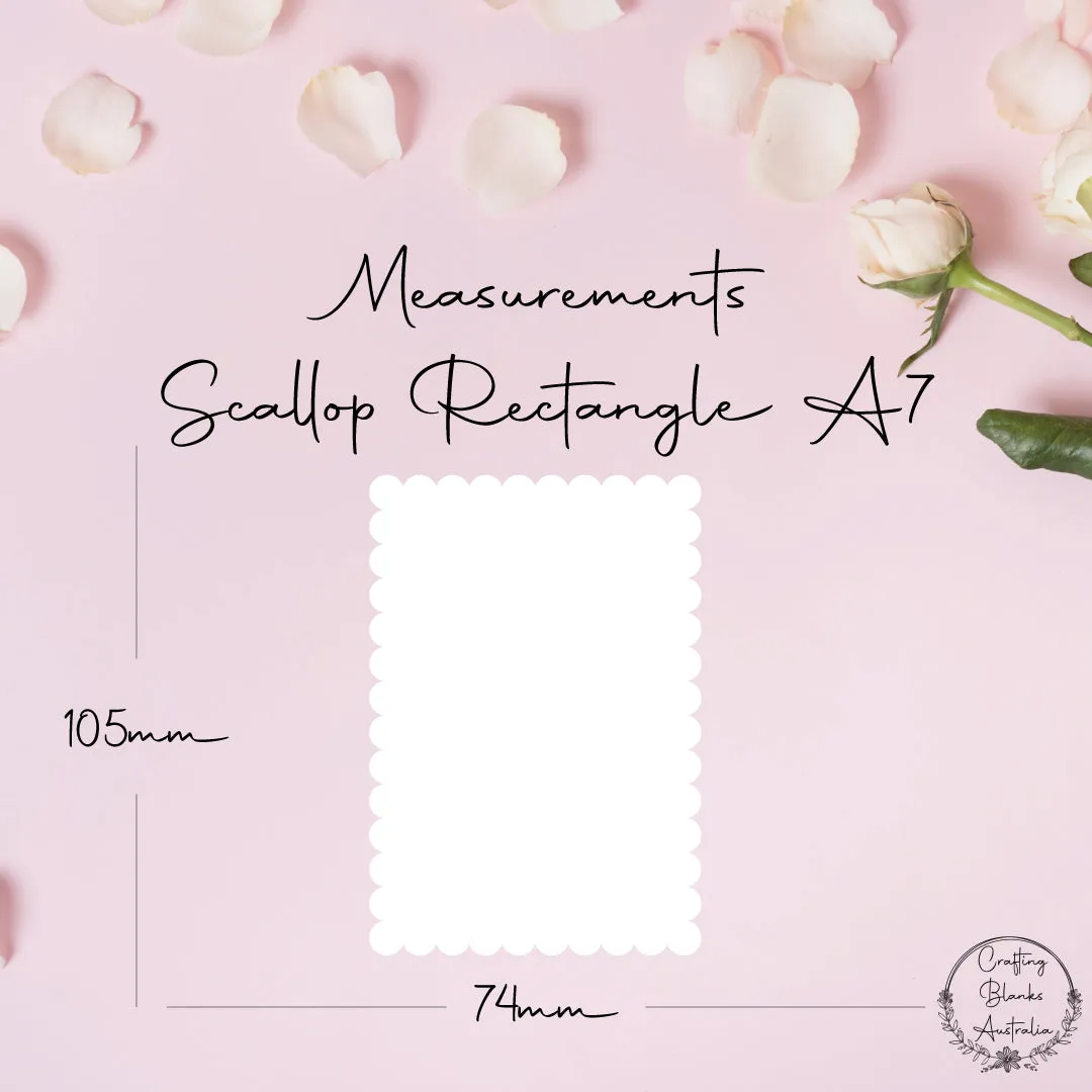 Scallop Rectangle • Blank Shape • A7