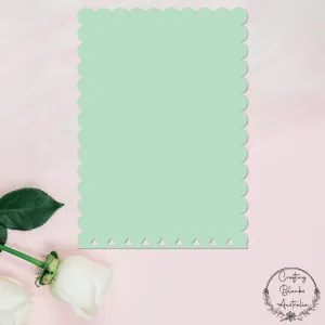 Scallop Rectangle Flat Bottom • Blank Shape • A7