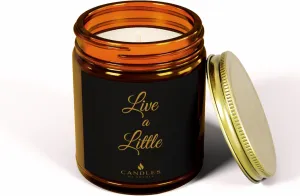 Scented Candles - Live a Little | Home Decor | Gifts for Women Mom Men Dad | Housewarming New Home | Cashmere Musk - 9 oz