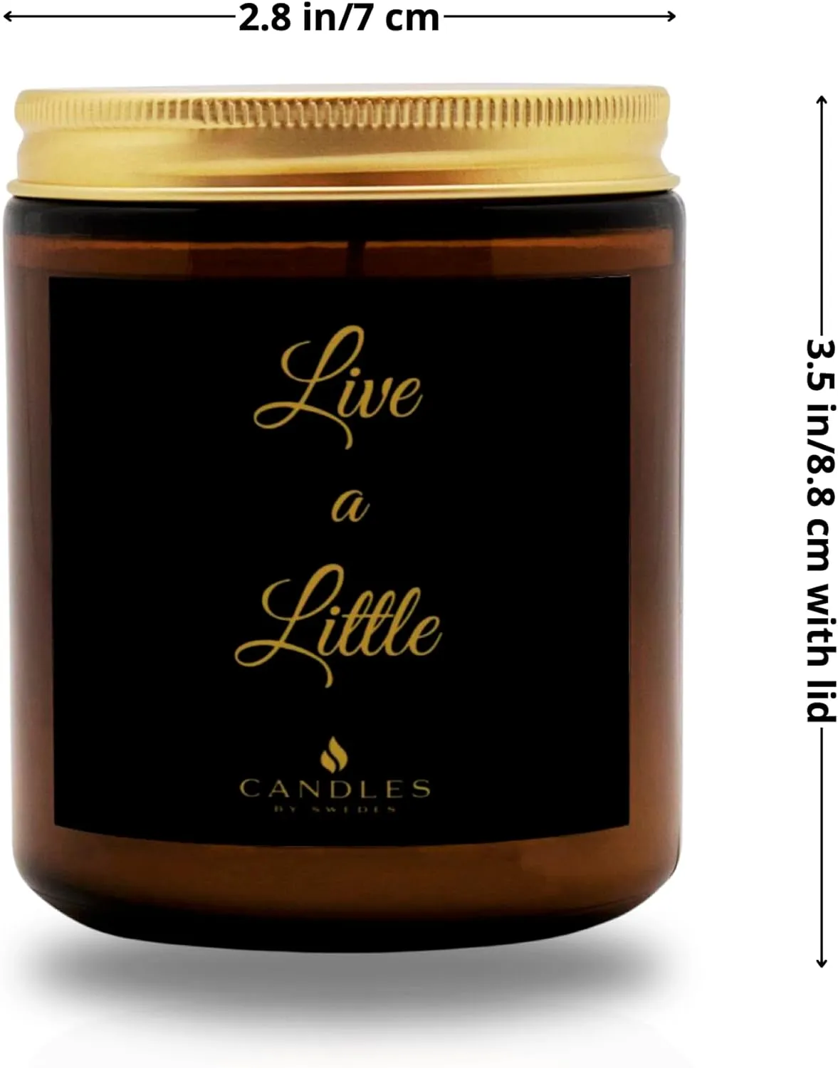 Scented Candles - Live a Little | Home Decor | Gifts for Women Mom Men Dad | Housewarming New Home | Cashmere Musk - 9 oz