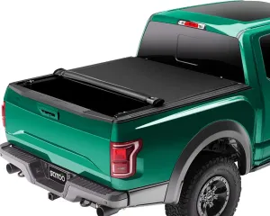SCITOO Fits For Ford for F-150 2004-2018 5'5"FT Truck Bed Tonneau Cover Kit Roll Up Tonneau Cover Pickup Truck Bed Covers