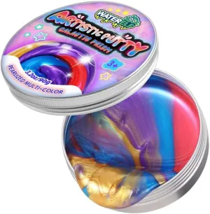 Sensory Putty Multi-Color, Non-Toxic Stress Relief Putty for Kids Boys Girls Adults, Non-Sticky Fidget Toy - 3.11 Inch 3.2 Oz - P001-Gold/Blue/Red/Purple