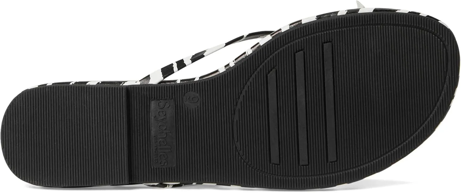 Seychelles Women's Wish List Zebra V Leather Sandal Flip-Flop