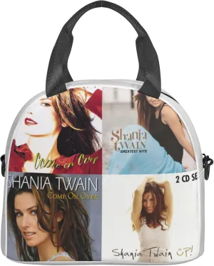 Shania Music Twain Men Women Lunch Bag Insulated Reusable Handheld Crossbody Portable Lunch Box Adult Lunch Box Suitable For Office Work Travel