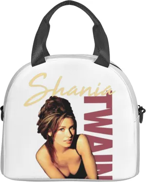 Shania Music Twain Men Women Lunch Bag Insulated Reusable Handheld Crossbody Portable Lunch Box Adult Lunch Box Suitable For Office Work Travel