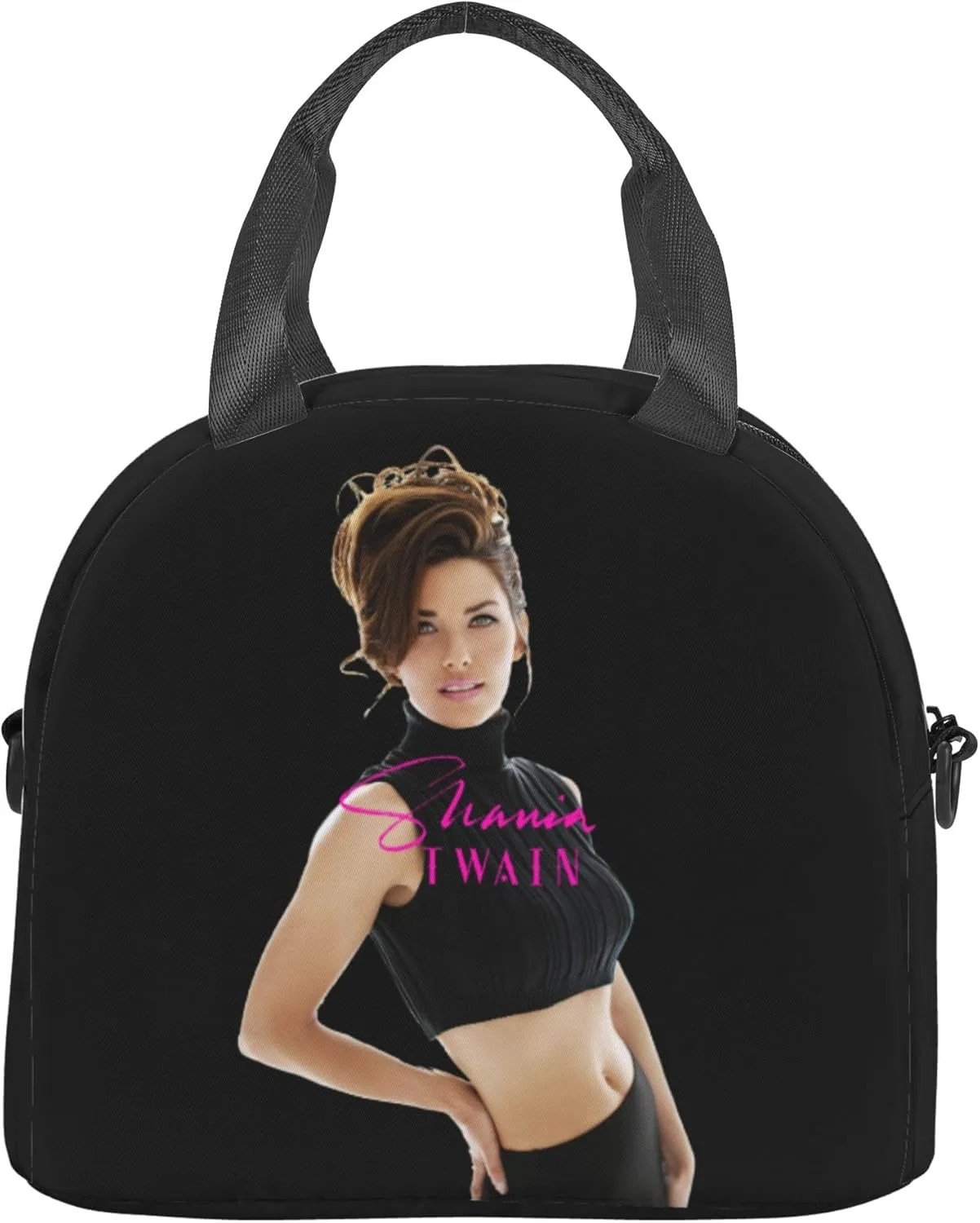 Shania Music Twain Men Women Lunch Bag Insulated Reusable Handheld Crossbody Portable Lunch Box Adult Lunch Box Suitable For Office Work Travel
