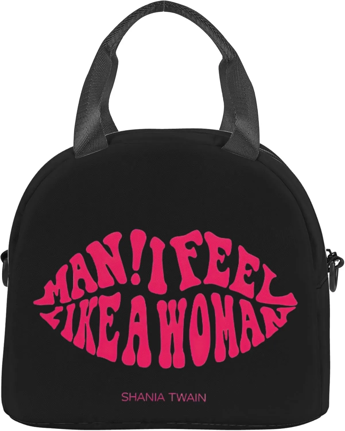 Shania Music Twain Men Women Lunch Bag Insulated Reusable Handheld Crossbody Portable Lunch Box Adult Lunch Box Suitable For Office Work Travel