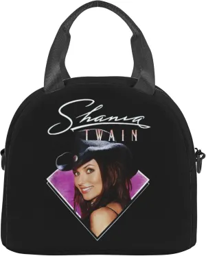 Shania Music Twain Men Women Lunch Bag Insulated Reusable Handheld Crossbody Portable Lunch Box Adult Lunch Box Suitable For Office Work Travel